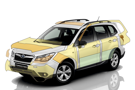 бронирование кузова subaru - www.2u-car.ru